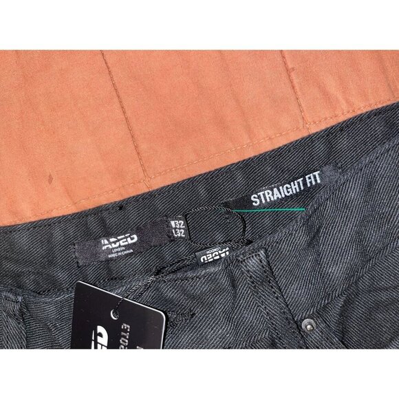 NWT Jaded London Black Coated Stacked  Straight Leg  Jeans Men's Size 32x32 - Picture 6 of 11